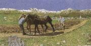 Giovanni Segantini Ploughing oil painting picture wholesale